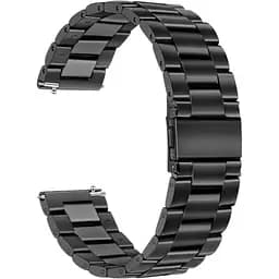 Ремешок DK CDK для Garmin Forerunner 245 / 245 Music 20mm Metal Fitlink Steel Band (012873) (black)