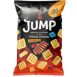 Снек вафлі кукурудзяні Jump зі смаком реберця барбекю 100 г