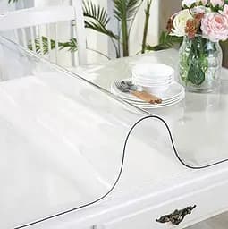 Гнучке (м'яке, рідке) скло скатертину на стіл Soft Glass 1.4х1.4м (товщина 2.0 м) Прозора - мініатюра 8