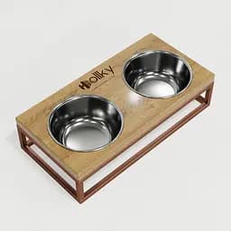 Hollky Base S — миски на підставці для маленьких собак та котів (2 × 0,45 л) - мініатюра 9