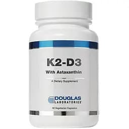Вітамін К2 + Вітамін D3 з астаксантіном Douglas Laboratories 30 капсул
