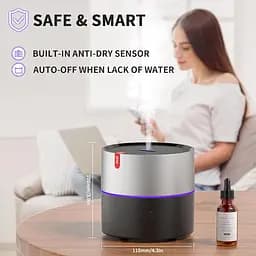 Зволожувач повітря з підсвічуванням WX107 Type-C/5V USB 230ml Black - мініатюра 5