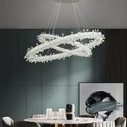 Невероятная хрустальная подвесная люстра Ø 80+60 см Ст. MD9105R-800+600 CH | Line F