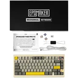 Клавіатура Epomaker TH80 PRO V2 Wisteria Tactile White механічна бездротова (TH80-PROV2-W-WT) - мініатюра 2