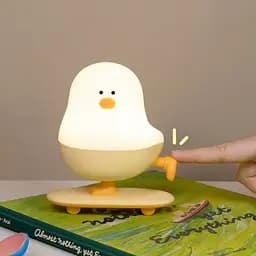 Нічний світильник DK L63 Chicken on a Skateboard White-Yellow [151672] - мініатюра 3