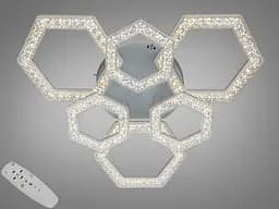 Стельова LED люстра біла 75W 6 модулів з пультом