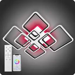 Люстра светодиодная 517 Light 3color с пультом 224Вт Черный (01555)