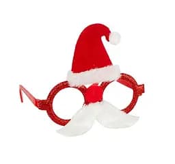 Окуляри новорічні 2523 "Вусатий Санта", на аркуші