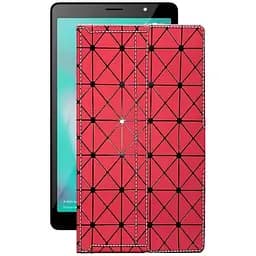 Чохол StatusCASE з екошкіри для планшету Tecno Tab P704a 4G Червоний ромб