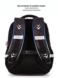 Шкільний рюкзак з ортопедичною спинкою для хлопчика School Standard 475 гр 17,5 л Чорний - мініатюра 4