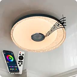 Люстра світлодіодна 517 Dlight RGB з пультом і колонкою 80Вт Білий (02160) - мініатюра 2
