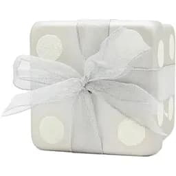 Елочная игрушка Подарок матовый с бантом 10 см серебристый пластик декоративная новогодняя фигурка (110247-1)