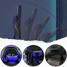 Крісло геймерське PLAYER з підставкою для ніг Blue/Black - мініатюра 6