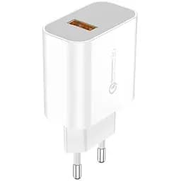 Мережевий зарядний пристрій Foneng EU46 QC3.0 Charger (1USBх3A) White + кабель USB Type C (EU46-CH-TC)