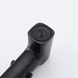 Гігієнічний набір (лійка, шланг, кронштейн), чорний Frap F022-6, Чорний матовий - мініатюра 3