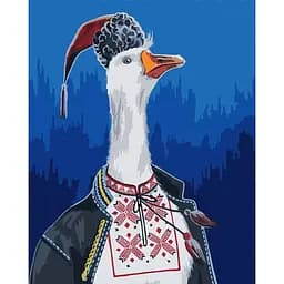 Картина по номерам Ideyka Гусь в вышиванке ©Светлана Теренчук KHO4355 40х50 см