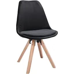 Стул Jumi Saida в скандинавском стиле с деревянными ножками черный 
