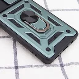 Ударостійкий чохол Camshield Serge Ring Xiaomi 11T / 11T Pro Зелений, TPU+PC, Шторка на камеру - мініатюра 4