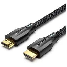 Кабель мультимедийный HDMI M to HDMI M 2.0m 8K cotton braided black Vention (AAUBH)