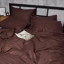 Набір наволочок Moon&Star Satin Stripe Warm Espresso 60х60 см 2 шт - мініатюра 3