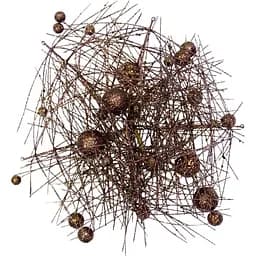 Новогодний декор Devilon паутинка с шарами 25 см бронзовый (770212)