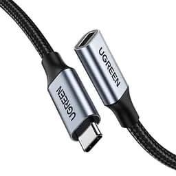 Кабель подовжувач USB Type C 3.1 Gen 2 UGREEN US372 4K/60HZ 10GBPS 5A 100W 0.5 м Gray (80810)