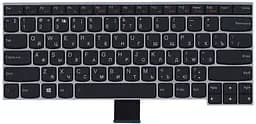 Клавіатура для ноутбука Lenovo IdeaPad (V490) Black, (Silver Frame)