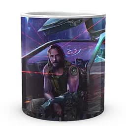 Кухоль GeekLand Cyberpunk 2077 Кіберпанк 2077 Джонні Сільверхенд CY 02.598 330 мл білий - мініатюра 2