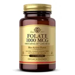 Вітаміни та мінерали Solgar Folate 1000 mcg (Metafolin 1000 mcg), 120 таблеток