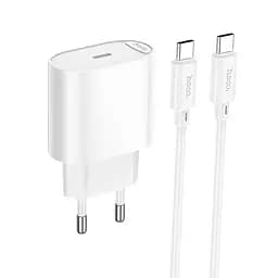 Адаптер сетевой HOCO Type-C to Type-C 1Type-C, 3A/20W, PD/QC