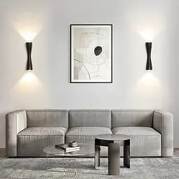 Сучасне бра ANIKA у чорному корпусі Line F WB 2-6*240 BK