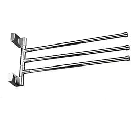 Тримач для рушника поворотний потрійний Frap F1813 з 2-ма накладками 397 мм білий/хром Хром