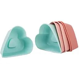 Набір силіконових форм для кексів Mys Silicone Серце 7 см 6 шт. в асортименті (41076)