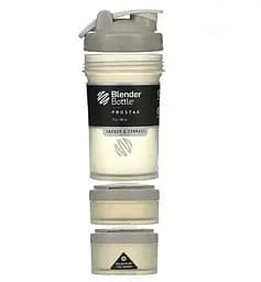 Шейкер спортивний BlenderBottle ProStak 22oz/650 мл з 2-ма контейнерами Grey (PS 22oz Grey) - мініатюра 2