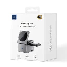 БЗП Wiwu Wi-W030 Planeta Trio 3 in 1 Cableless charger Gray - мініатюра 6