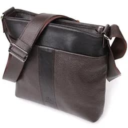 Стильна сумка через плече для чоловіків із натуральної шкіри GRANDE PELLE 26х27х6 см sum0027509