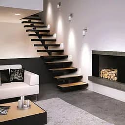 Встроенный светодиодный светильник для подсветки лестницы в серебристом цвете | Арт. JD12 серебристый | Line F