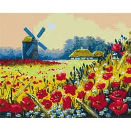 Картина по номерам Brushme Маковое поле 40x50 см