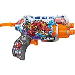 Игрушечный детский пистолет мех. с барабаном и мягким. патронами (4 шт.) (дракон) (15 х 11см)