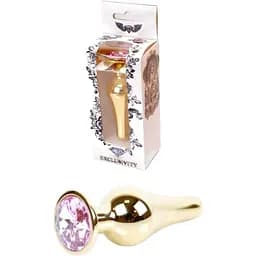 Анальная пробка Boys Of Toys Jewellery Gold Butt Plug M-Rose