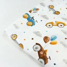 Пелюшки фланелеві Cosas Racing Cars 80х100 см, бірюзові - мініатюра 5