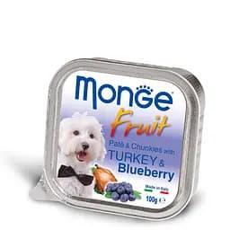 Паштет Monge Dog FRUIT Adult з індичкою та чорницею для собак усіх порід 100 гр