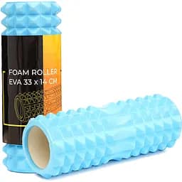 Масажний ролик Cornix EVA 33 x 14 см (валик, ролер) XR-0331 Sky Blue