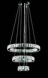 Світлодіодна люстра Splendid Ray L87519/480+320+180/3 LED з кришталем, хром, 100 Вт, з пультом і димером - мініатюра 2