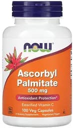 Витамины и минералы NOW Ascorbyl Palmitate 500 mg, 100 капсул