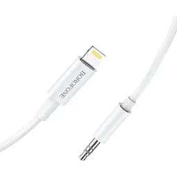 Кабель адаптер Borofone BL9 AUX to Lightning Digital Audio Conversion DAC 1 м білий