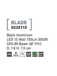 Вуличний світильник NOVA LUCE BLADE 9232115 - мініатюра 5