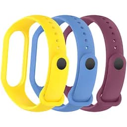 Комплект силіконових ремінців для фітнес браслетів Xiaomi Mi Band 5/6/7, Silicone, viola, зі зручною застібкою, на фітнес трекер та смарт годинник, ArmorStandart (ARM87046)