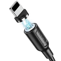 Кабель USB AM - Lightning, 1 м, чорний, Borofone BX41, 2.4A, магнітний конектор