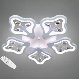 Стельова LED-люстра Diasha 8149/5WH 135W, Ø 47x8 см, 3 кольори світла, диммер, пульт
